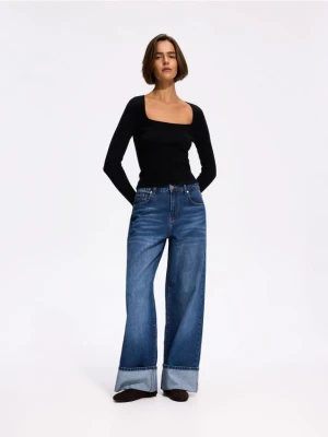 Foto del prodotto Reserved - Blusa in jersey a costine - nero