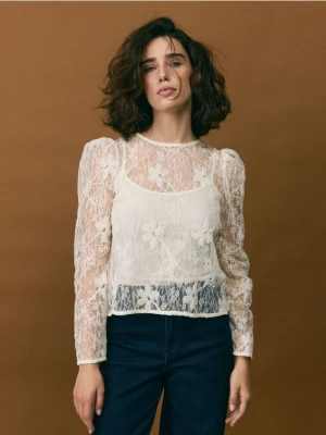Foto del prodotto Reserved - Blusa in pizzo - panna