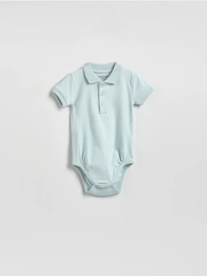 Foto del prodotto Reserved - Body a polo in cotone - blu pallido