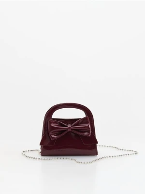 Foto del prodotto Reserved - Borsa a mano laccata con catena decorativa - mogano
