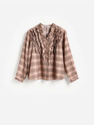 Foto del prodotto Reserved - Camicia a quadri con viscosa - malva