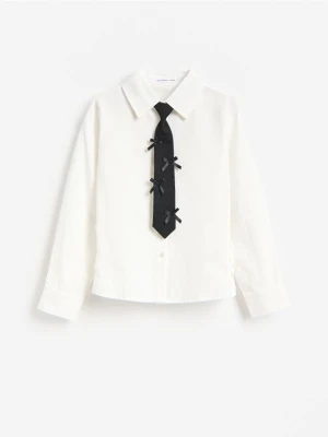 Foto del prodotto Reserved - Camicia bianca con allacciatura - panna