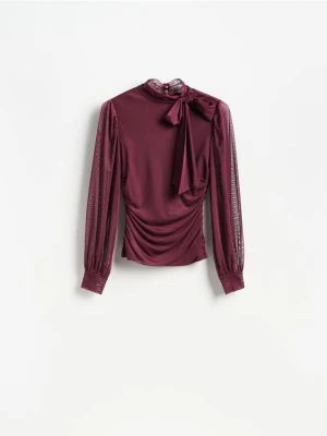 Foto del prodotto Reserved - Camicia con allacciatura decorativa - bordeaux