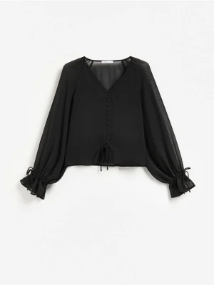 Foto del prodotto Reserved - Camicia con allacciatura decorativa - nero