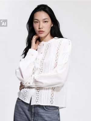 Foto del prodotto Reserved - Camicia con inserti traforati - panna