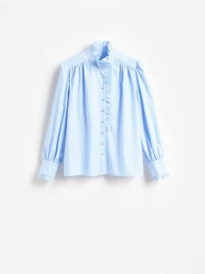 Foto del prodotto Reserved - Camicia in cotone con balze - blu