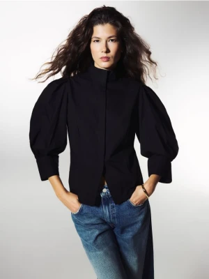 Foto del prodotto Reserved - Camicia in cotone con maniche a palloncino - nero