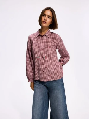Foto del prodotto Reserved - Camicia in cotone con ricamo - rosso