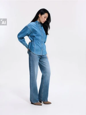 Foto del prodotto Reserved - Camicia in denim con laccetto - blu