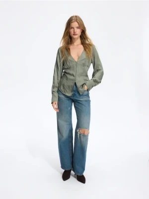 Foto del prodotto Reserved - Camicia in viscosa - verde-marrone