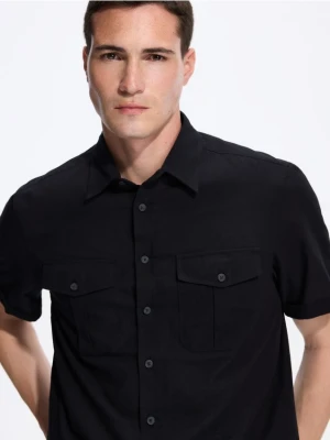 Foto del prodotto Reserved - Camicia regular fit a maniche corte - nero