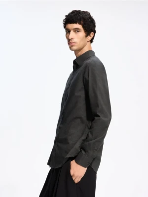 Foto del prodotto Reserved - Camicia regular fit in cotone egiziano - verde acciaio