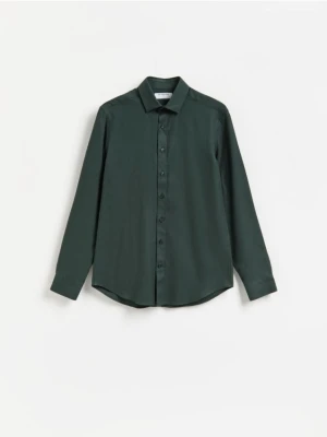 Foto del prodotto Reserved - Camicia slim fit in cotone egiziano - verde scuro