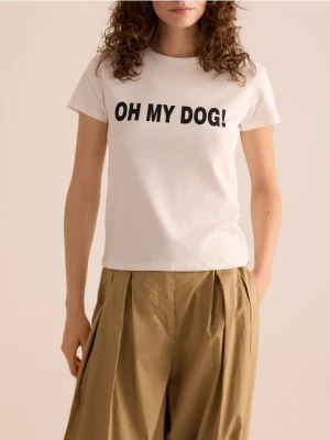 Foto del prodotto Reserved - Camiseta estampada - panna