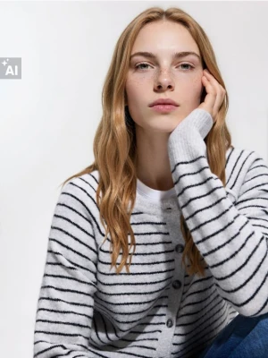 Foto del prodotto Reserved - Cardigan a righe - grigio chiaro