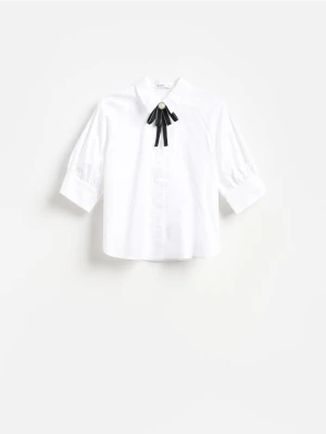 Foto del prodotto Reserved - Cotton shirt with a decorative collar - bianco