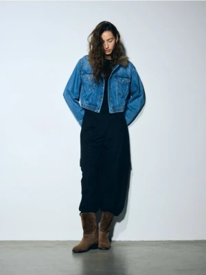 Foto del prodotto Reserved - Giacca di jeans con colletto staccabile - blu