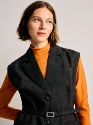 Foto del prodotto Reserved - Gilet con cintura - grigio scuro