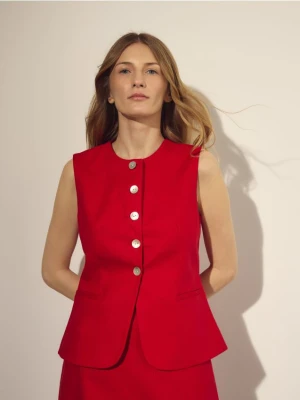 Foto del prodotto Reserved - Gilet in misto lino - rosso