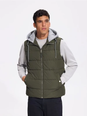 Foto del prodotto Reserved - Gilet trapuntato con cappuccio - verde scuro