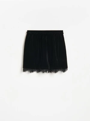 Foto del prodotto Reserved - Gonna in velour con pizzo - nero
