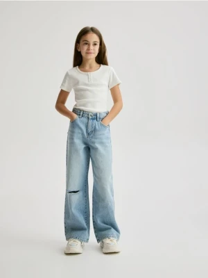Foto del prodotto Reserved - Jeans a gamba larga con effetto consumato - blu