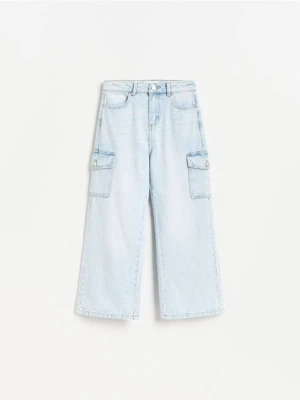 Foto del prodotto Reserved - Jeans cargo a gamba larga wide leg - blu