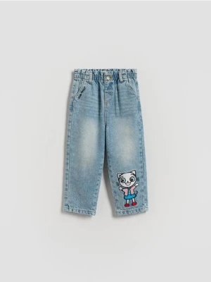 Foto del prodotto Reserved - Jeans paperbag Kitty Kotty - blu