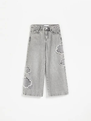 Foto del prodotto Reserved - Jeans super wide leg con applicazioni - grigio chiaro