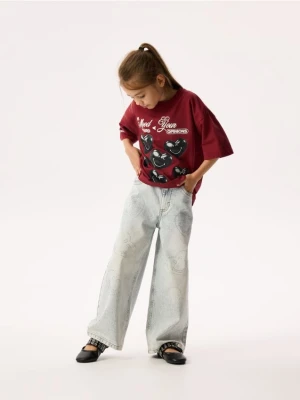 Foto del prodotto Reserved - Jeans wide leg con applicazione SmileyWorld® - blu