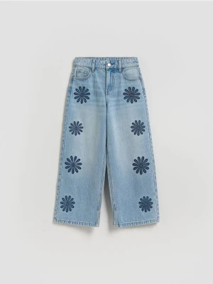 Foto del prodotto Reserved - Jeans wide leg con ricamo - blu