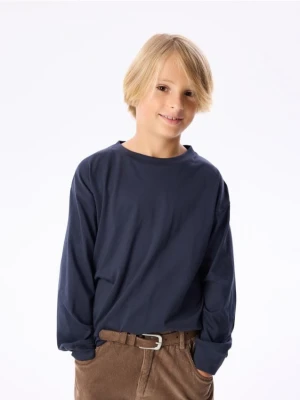 Foto del prodotto Reserved - Maglia a maniche lunghe in cotone pima - blu scuro
