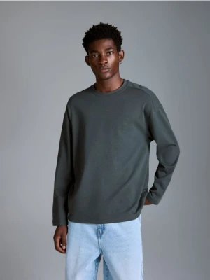 Foto del prodotto Reserved - Maglia in cotone a maniche lunghe - verde petrolio