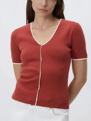 Foto del prodotto Reserved - Maglione con bordino a contrasto - rosso piccante