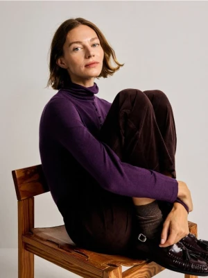 Foto del prodotto Reserved - Maglione dolcevita con bottoni decorativi - viola scuro