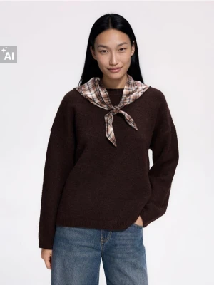 Foto del prodotto Reserved - Maglione oversize con foulard - marrone scuro