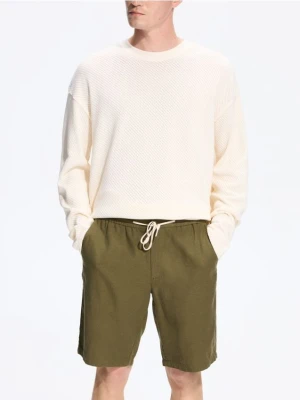 Foto del prodotto Reserved - Pantaloncini jogger misto lino - verde scuro
