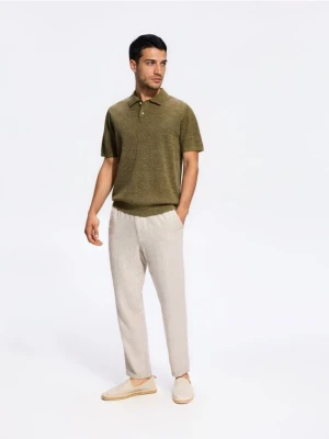 Foto del prodotto Reserved - Pantaloni carrot in misto lino - beige