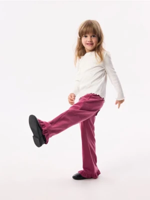 Foto del prodotto Reserved - Pantaloni in velluto a coste con dettagli arricciati - rosa cipria