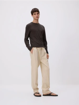 Foto del prodotto Reserved - Pantaloni jogger in misto lino - beige