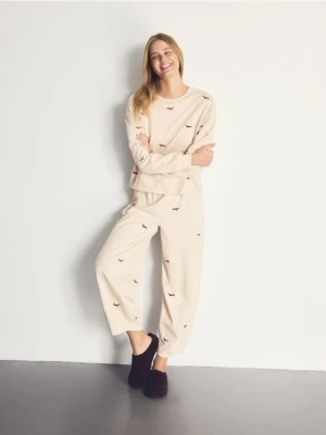 Foto del prodotto Reserved - Set pigiama da due pezzi in cotone - beige