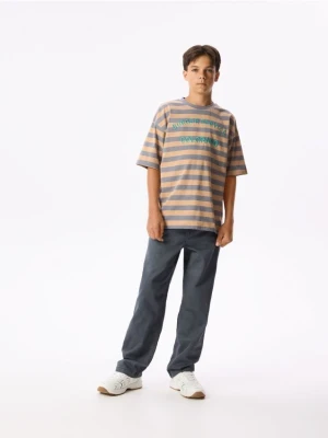 Foto del prodotto Reserved - T-shirt a righe con ricamo - beige