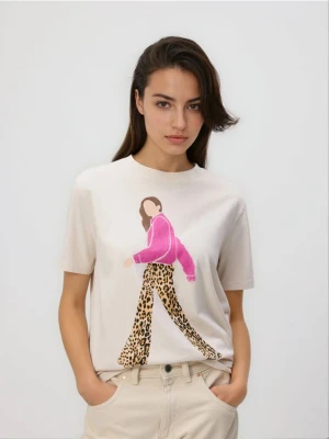 Foto del prodotto Reserved - T-shirt con stampa - beige