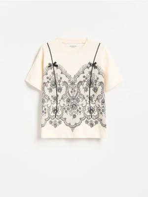 Foto del prodotto Reserved - T-shirt con stampa - nude