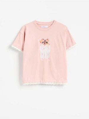 Foto del prodotto Reserved - T-shirt con stampa - rosa cipria