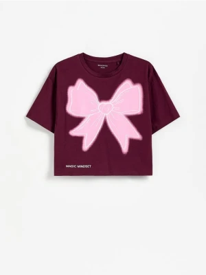 Foto del prodotto Reserved - T-shirt corto con stampa - bordeaux