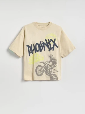 Foto del prodotto Reserved - T-shirt in cotone stampato - beige
