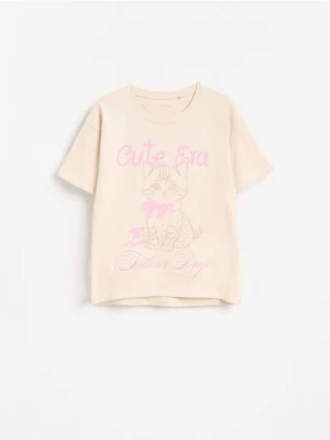 Foto del prodotto Reserved - T-shirt loose con stampa - beige