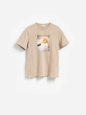 Foto del prodotto Reserved - T-shirt regular fit con stampa - beige