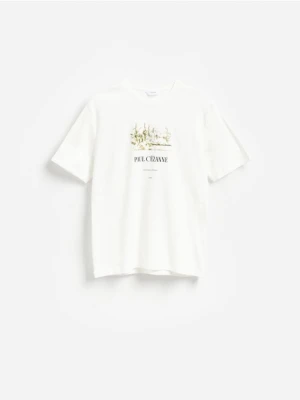 Foto del prodotto Reserved - T-shirt regular fit con stampa - panna